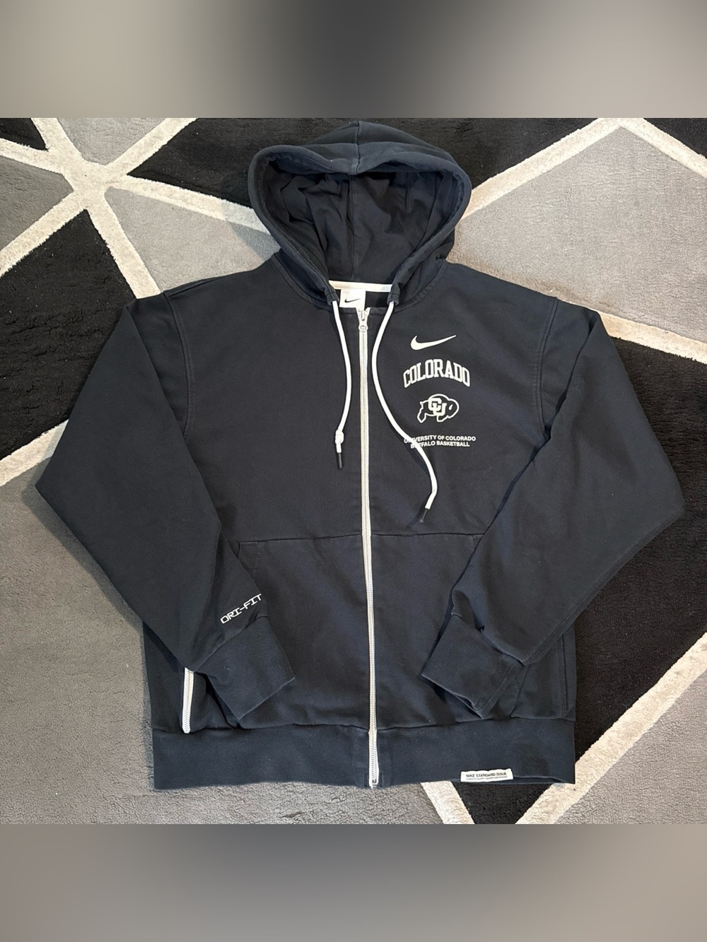 Nike black University of Colorado basketball zip up hoodie